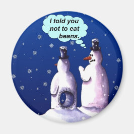 Tecknaden Funny Snögubbar Magnet
