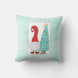 Tecknaden Gnome och Julgran jul Kudde