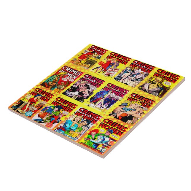 Tecknaden Golden Age Äventyr omfattar, kvinnobrott Kakelplatta (Sidan)