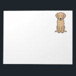 Tecknaden Golden Retriever Hund Anteckningsblock<br><div class="desc">Golden Retriever. Design efter DogBreedCartoon</div>