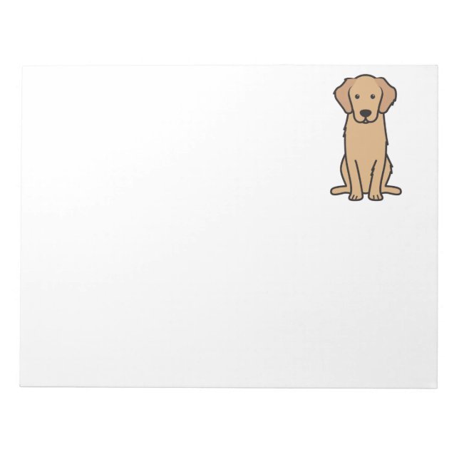 Tecknaden Golden Retriever Hund Anteckningsblock (Framsida)