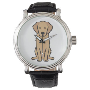 Tecknaden Golden Retriever Hund Armbandsur