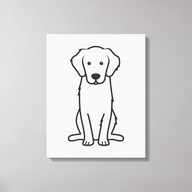 Tecknaden Golden Retriever Hund Canvastryck (Framsida)