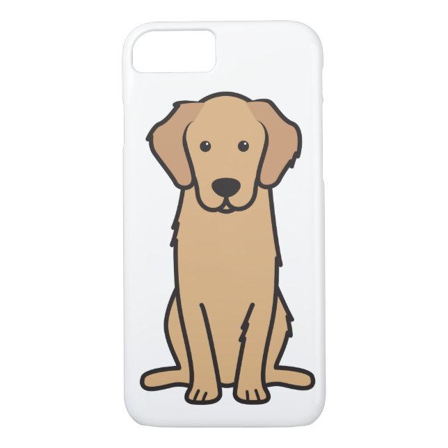 Tecknaden Golden Retriever Hund Case-Mate iPhone Skal (Baksida)