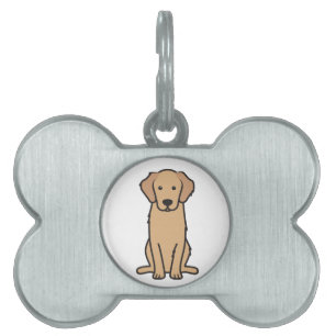 Tecknaden Golden Retriever Hund Namnbricka Husdjur