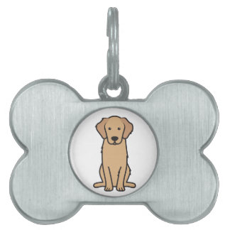 Tecknaden Golden Retriever Hund Namnbricka Husdjur