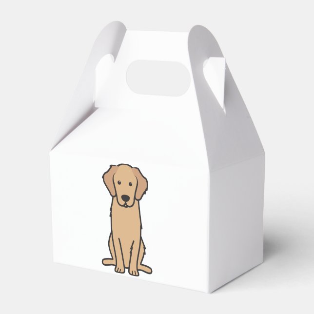 Tecknaden Golden Retriever Hund Presentaskar (Framsidan Sidan)