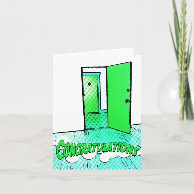 tecknaden grattisar kort (Framsida)