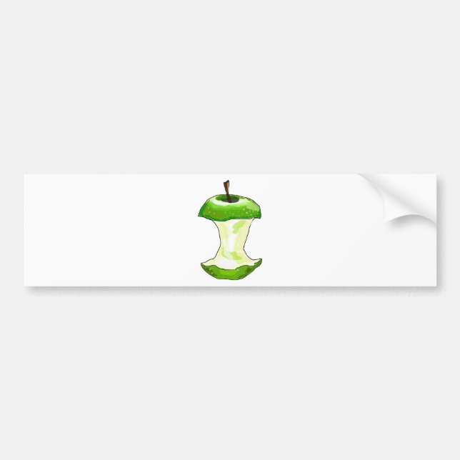 Tecknaden gröna Apple (Grannysmeden) Apple kärnar Bildekal (Framsidan)