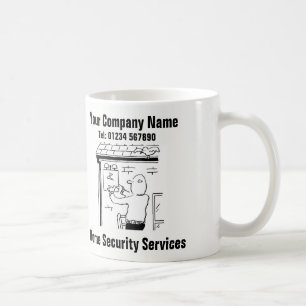 Tecknaden Home Security Services Kaffemugg