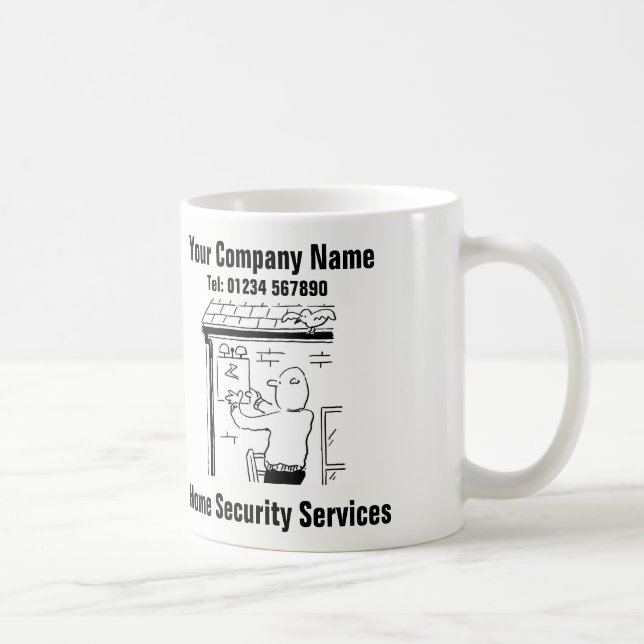 Tecknaden Home Security Services Kaffemugg (Höger)