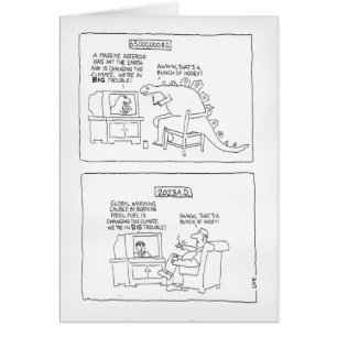 Tecknaden i dag: jorden i kris hälsningskort