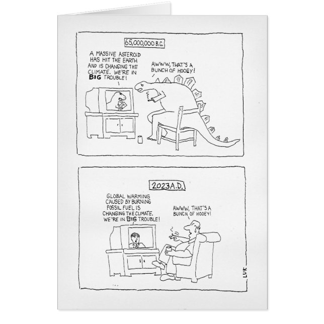 Tecknaden i dag: jorden i kris hälsningskort (Framsidan)