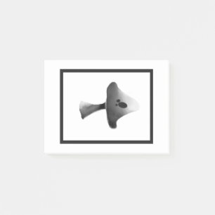 Tecknaden Illustration av svart och vitt svamp Post-it Block