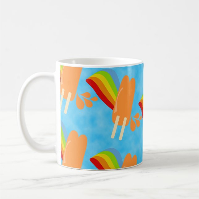 Tecknaden Illustration Mugg, fryst Kaffemugg (Vänster)