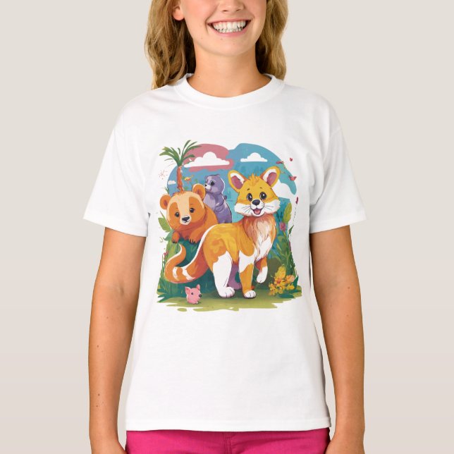 Tecknaden "Jillustratio" för skogsvänner T Shirt (Framsida)
