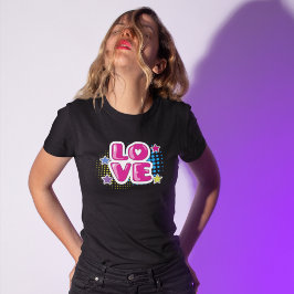 Tecknaden kärlek-popkonst t shirt