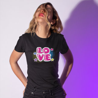 Tecknaden kärlek-popkonst t shirt