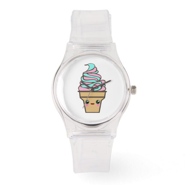 Tecknaden Kawaii Rave Ice Cream Armbandsur (Framsida)