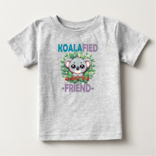 Tecknaden Koalafied Friend lustig pun Cute baby Ko T Shirt