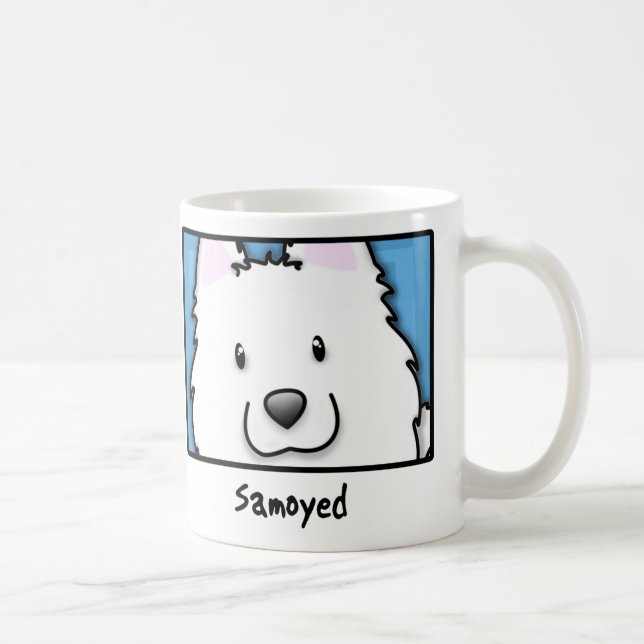 Tecknaden kvadrerar Samoyed Kaffemugg (Höger)