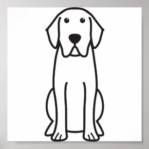 Tecknaden Labrador Retriever Hund Poster