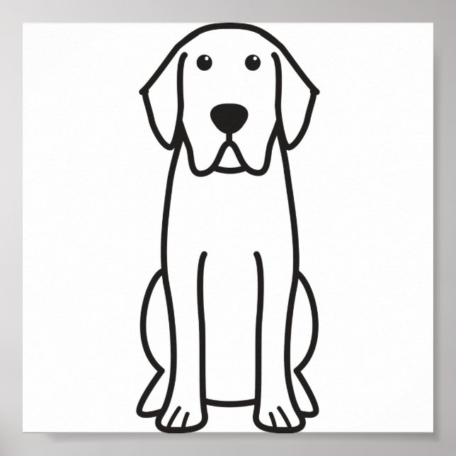 Tecknaden Labrador Retriever Hund Poster (Framsidan)