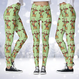 Tecknaden Leggings för julrenar