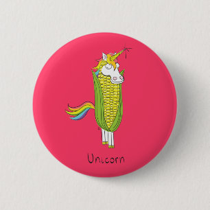 Tecknaden Lönnyj Unicorn Cute Kids Knapp