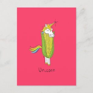 Tecknaden Lönnyj Unicorn Cute Kids Vykort