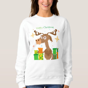 Tecknaden Lycklig julrenar HELGDAGAR T Shirt