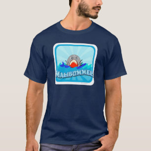 Tecknaden Malibummer Funny Malibu Tourist Shark Tee Shirt