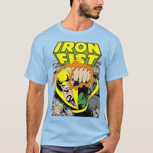 Tecknaden Marvel Järn Slår  för återskapande av  T Shirt (Framsida)