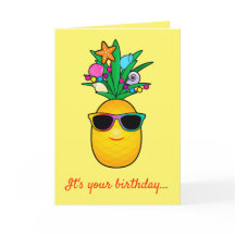 Tecknaden med ananas med Shades!