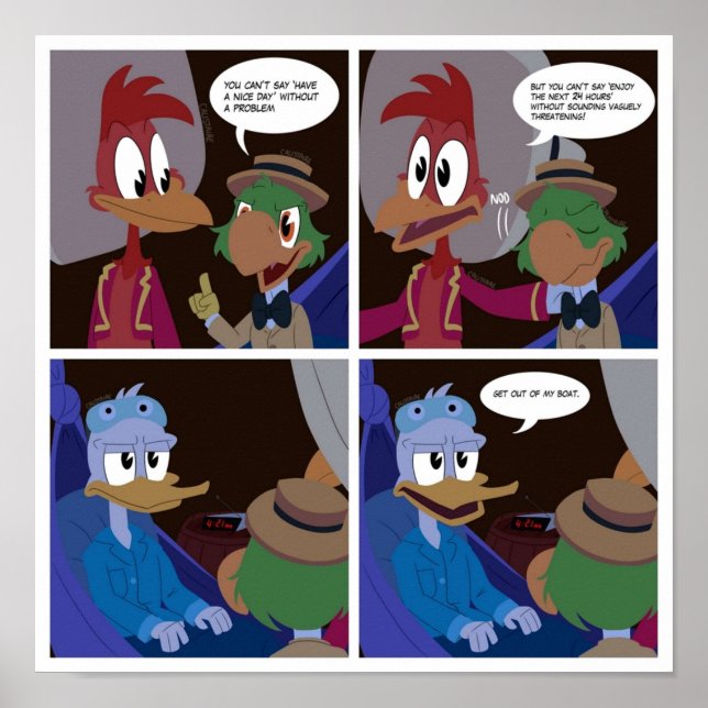 Tecknaden med tre kaballeros poster (Framsidan)