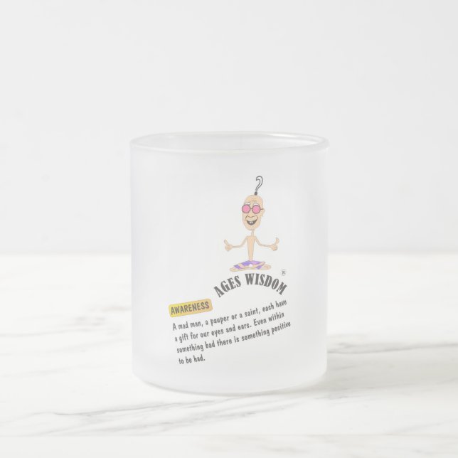 Tecknaden "medvetenhet" hos mugg i Ages Wisdom (Center)