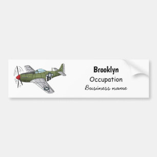 Tecknaden Militär flygplan Bildekal