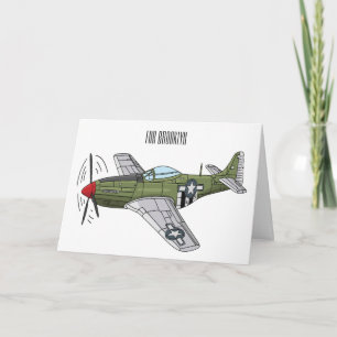 Tecknaden Militär flygplan Kort