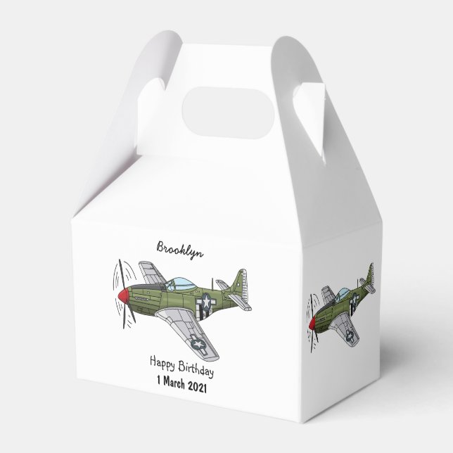 Tecknaden Militär flygplan Presentaskar (Framsidan Sidan)
