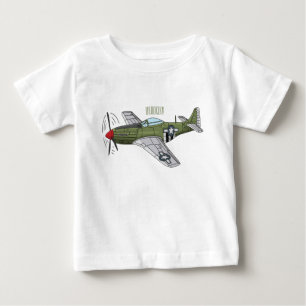 Tecknaden Militär flygplan T Shirt