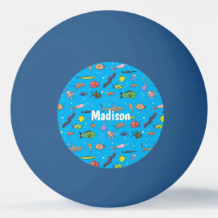 Tecknaden mönster illustration av beundransvärda h pingisboll