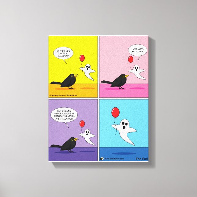 Tecknaden Motsatt mål nås Canvastryck (Framsida)