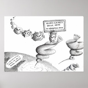 Tecknaden om klimatförändringar poster