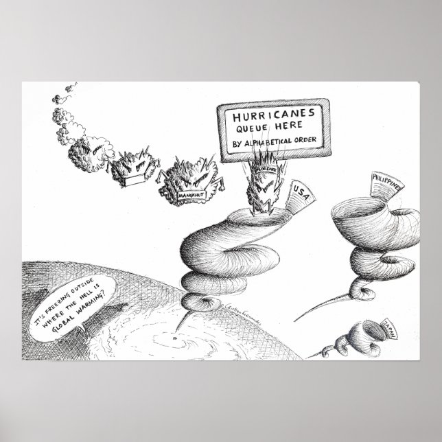 Tecknaden om klimatförändringar poster (Framsidan)