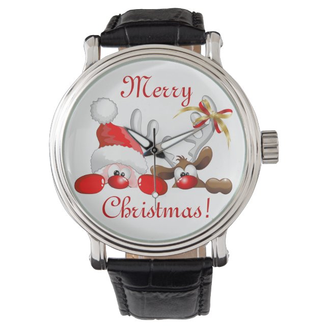 Tecknaden Ornament Magnet B Armbandsur (Framsida)