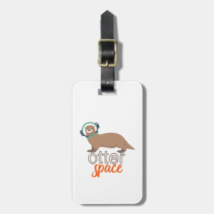Tecknaden Otter Space i Humor, fina djurparker Bagagebricka