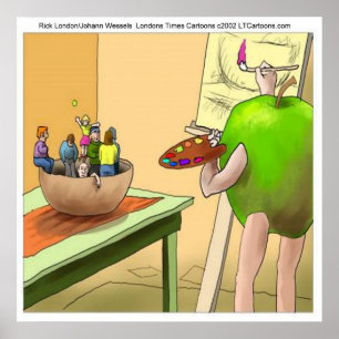 Tecknaden People still Life Funny Poster