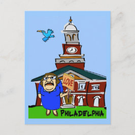 Tecknaden Philadelphia KÄRLEK Vykort