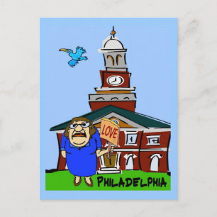 Tecknaden Philadelphia KÄRLEK Vykort