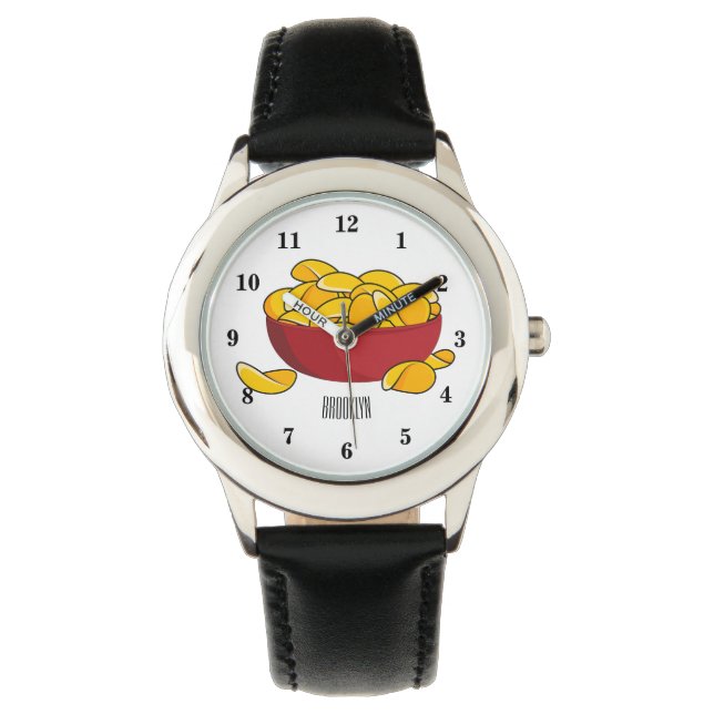 Tecknaden Potato chip illustration Armbandsur (Framsida)